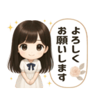 【清楚系♡大人可愛い女の子】敬語・丁寧語（個別スタンプ：21）