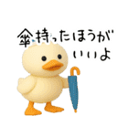 3D★お天気のアヒル【敬語】（個別スタンプ：18）