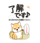 やさしい赤柴『仕事＆連絡』（個別スタンプ：10）