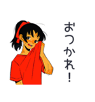 ポニテ女子の部活動スタンプ（個別スタンプ：7）