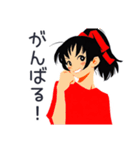 ポニテ女子の部活動スタンプ（個別スタンプ：10）