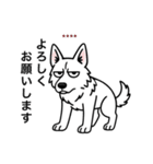 名前入りホワイトシェパード（個別スタンプ：7）