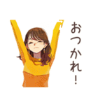 丸の内OL★雨の日連絡テンプレ（個別スタンプ：3）