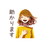 丸の内OL★雨の日連絡テンプレ（個別スタンプ：24）