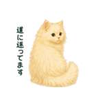 長毛白猫ぬいぐるみのゆる言い訳スタンプ（個別スタンプ：4）