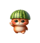 スイカ頭の大萌え猫日常（個別スタンプ：12）