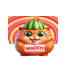 スイカ頭の大萌え猫日常（個別スタンプ：21）