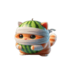 スイカ頭の大萌え猫日常（個別スタンプ：26）