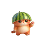 スイカ頭の大萌え猫日常（個別スタンプ：30）