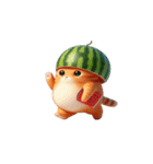 スイカ頭の大萌え猫日常（個別スタンプ：31）