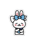 リボンうさぎさん（個別スタンプ：1）