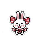 リボンうさぎさん（個別スタンプ：3）