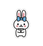 リボンうさぎさん（個別スタンプ：4）