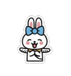 リボンうさぎさん（個別スタンプ：24）