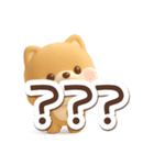 ちびポメラニアン【3D】でか文字（個別スタンプ：24）