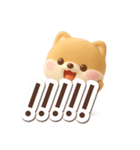ちびポメラニアン【3D】でか文字（個別スタンプ：25）