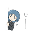 多分クールなウルフカットの子（個別スタンプ：6）