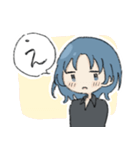 多分クールなウルフカットの子（個別スタンプ：16）