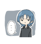 多分クールなウルフカットの子（個別スタンプ：17）