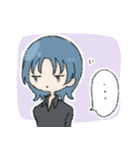 多分クールなウルフカットの子（個別スタンプ：18）