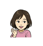 綺麗なお姉さん「ありがとう」色々スタンプ（個別スタンプ：36）