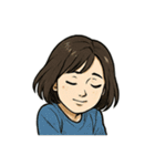 綺麗なお姉さん「ありがとう」色々スタンプ（個別スタンプ：37）