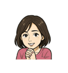 綺麗なお姉さん「ありがとう」色々スタンプ（個別スタンプ：38）