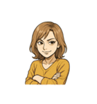 綺麗なお姉さん「ありがとう」色々スタンプ（個別スタンプ：40）