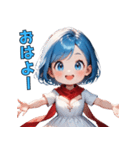 ドタバタ青髪ガール（個別スタンプ：8）