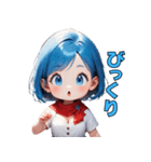ドタバタ青髪ガール（個別スタンプ：13）