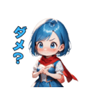 ドタバタ青髪ガール（個別スタンプ：28）