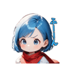 ドタバタ青髪ガール（個別スタンプ：40）
