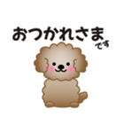 ワンコスタンプ♪トイプードル茶（個別スタンプ：5）