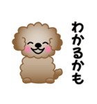 ワンコスタンプ♪トイプードル茶（個別スタンプ：16）