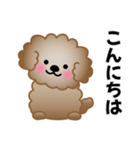ワンコスタンプ♪トイプードル茶（個別スタンプ：37）