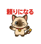 感謝を伝えるシャム猫ニャン太郎（個別スタンプ：14）