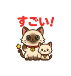 感謝を伝えるシャム猫ニャン太郎（個別スタンプ：20）
