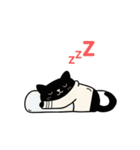 白セーターの黒猫（個別スタンプ：17）