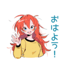 ポップな女の子の毎日挨拶♡（個別スタンプ：2）