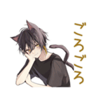 黒猫系男子★毎日あいさつ（個別スタンプ：5）