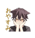 黒猫系男子★毎日あいさつ（個別スタンプ：12）