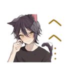 黒猫系男子★毎日あいさつ（個別スタンプ：23）
