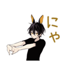 黒猫系男子★毎日あいさつ（個別スタンプ：24）