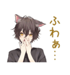 黒猫系男子★毎日あいさつ（個別スタンプ：35）