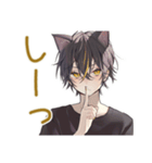 黒猫系男子★毎日あいさつ（個別スタンプ：40）