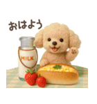 【3D】トイプードル・秋（個別スタンプ：1）