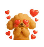 【3D】トイプードル・秋（個別スタンプ：35）