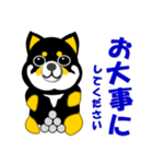 黒い豆しば犬のゴルフ（個別スタンプ：35）