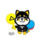 黒い豆しば犬のゴルフ（個別スタンプ：38）