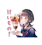 制服の女の子★放課後カフェ（個別スタンプ：4）